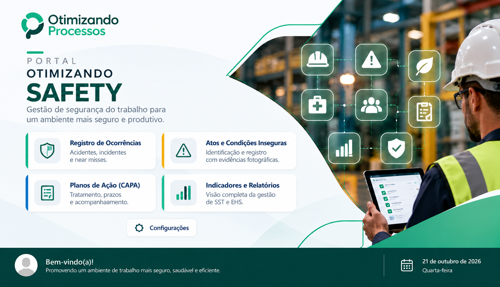 Ilustração conceitual de Otimizando Safety
